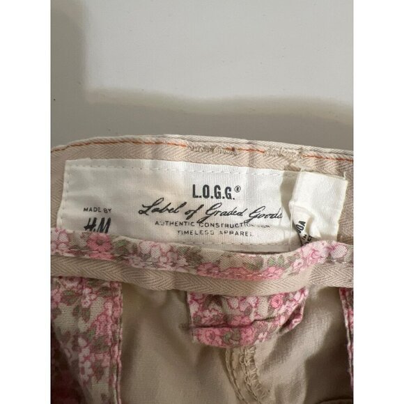 LOGG by H&M Sz 12 Lightweight Beachy Pants Khakis Coastal - Picture 8 of 10
